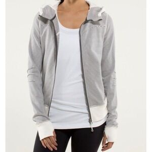 Lululemon Striped Hoodie Full Zip Athletic Casual Women's Size XS